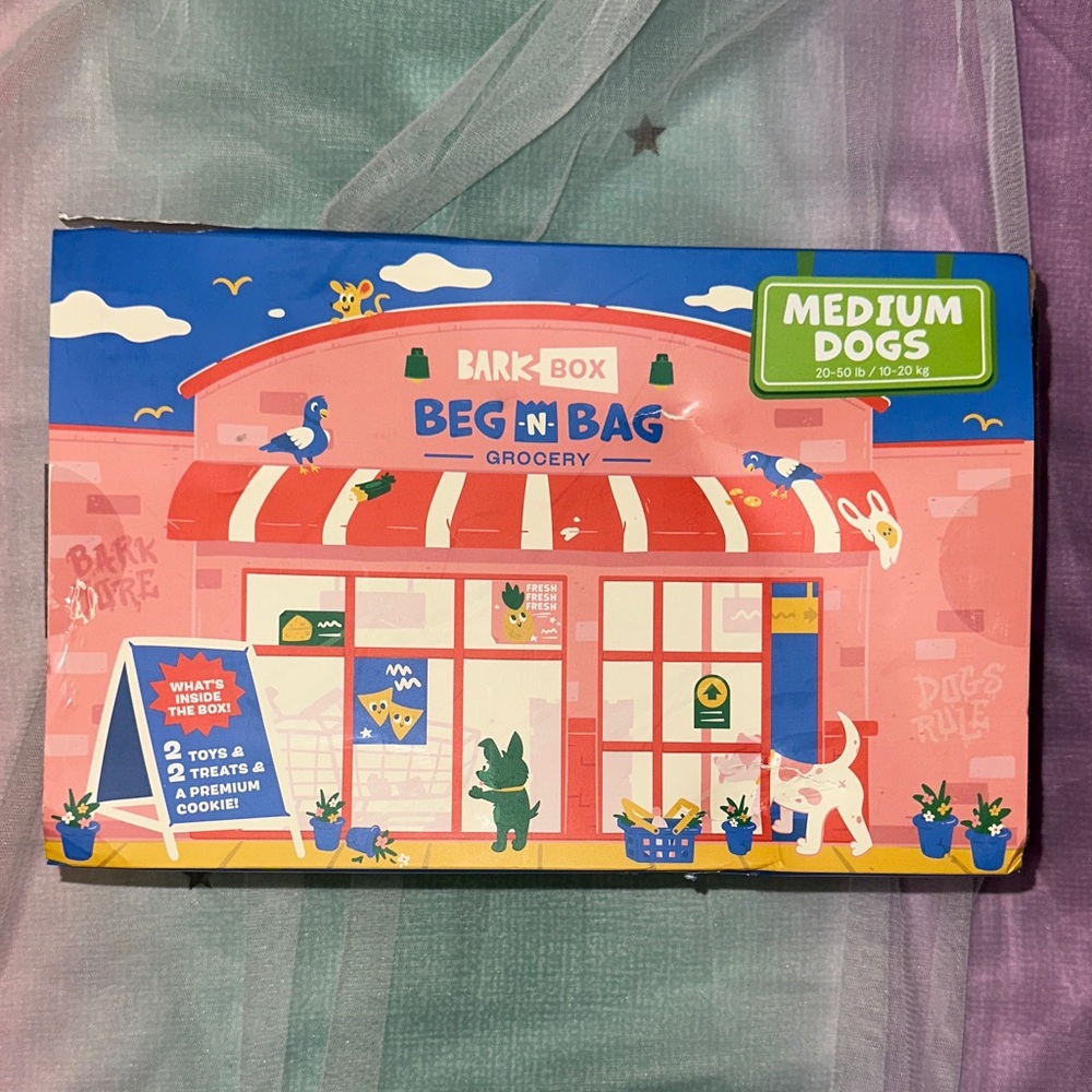 BARK beg n bag Medium Box Dog Plush toy set- 5 PC